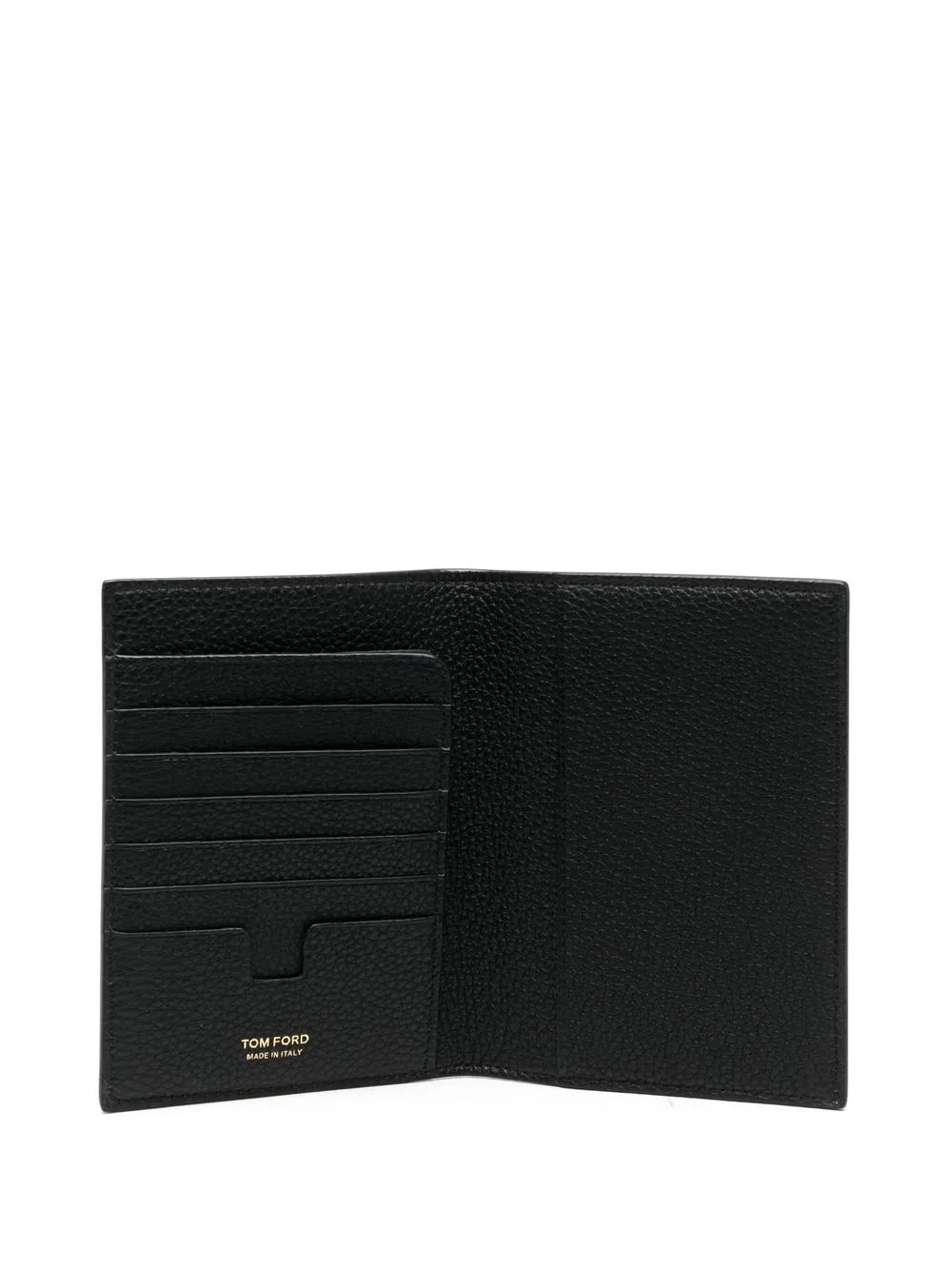 Tom Ford Logo-lettering Bi-fold Leather Cardholder In Black