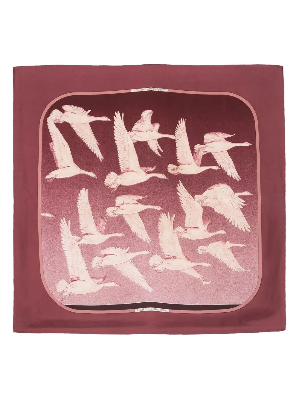 

Hermès pre-owned Oiseaux Migrateur silk scarf - Pink