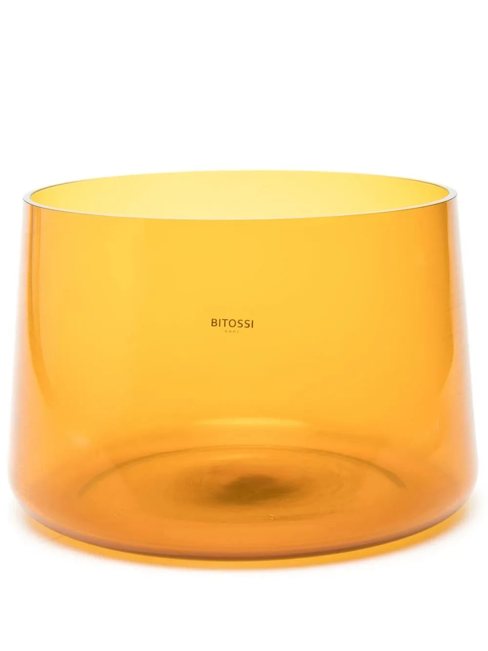 Bitossi Home Hand-blown Center-piece Glass Bowl In 褐色