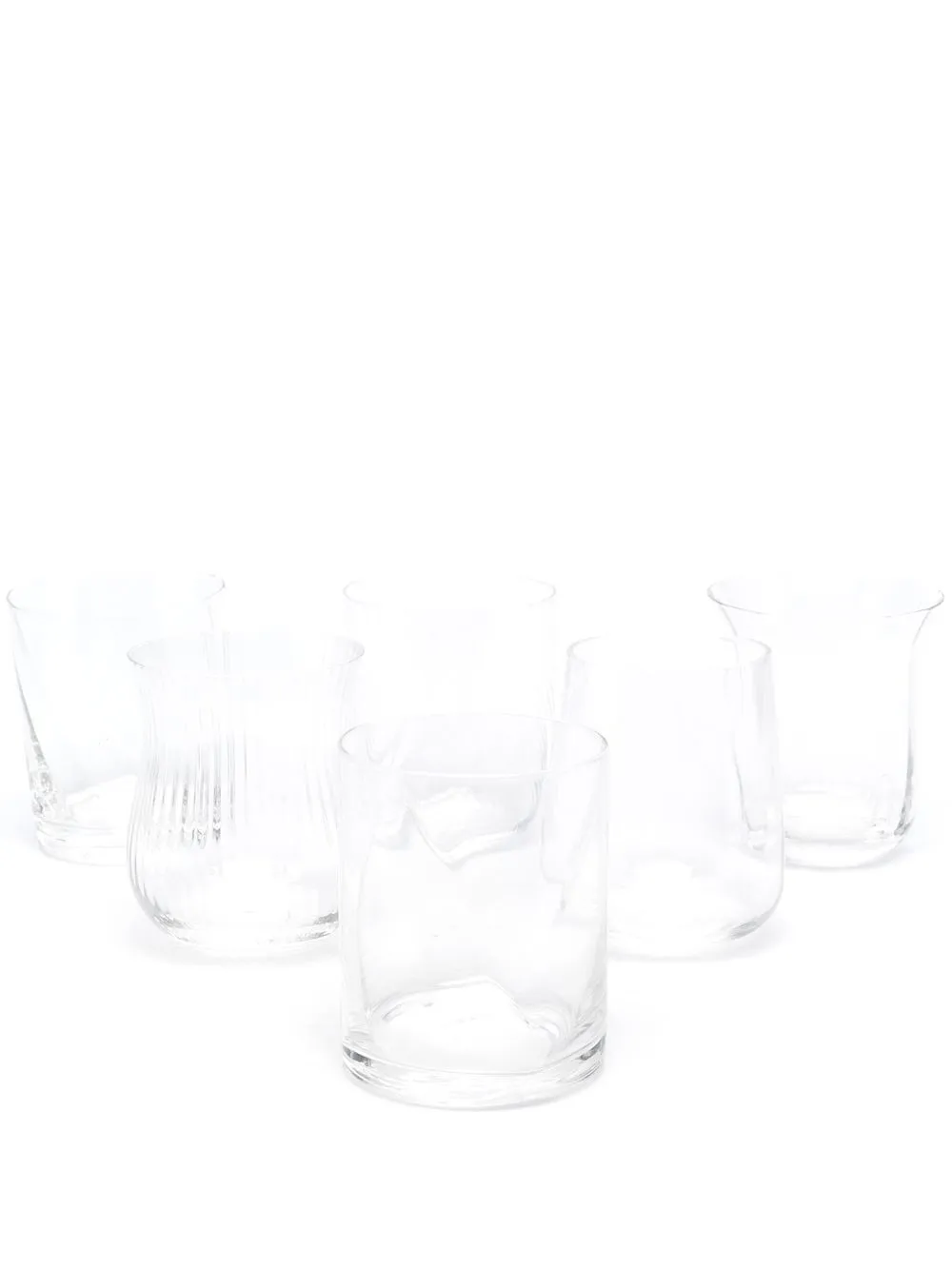 

Bitossi Home mixed shape tumbler set-of-six - White