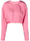 There Was One long-sleeved cropped blouse - Pink