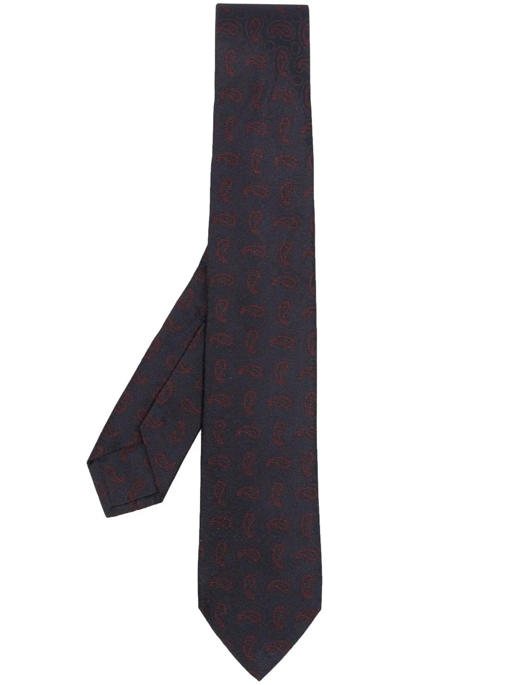 

Barba geometric-print silk tie - Blue