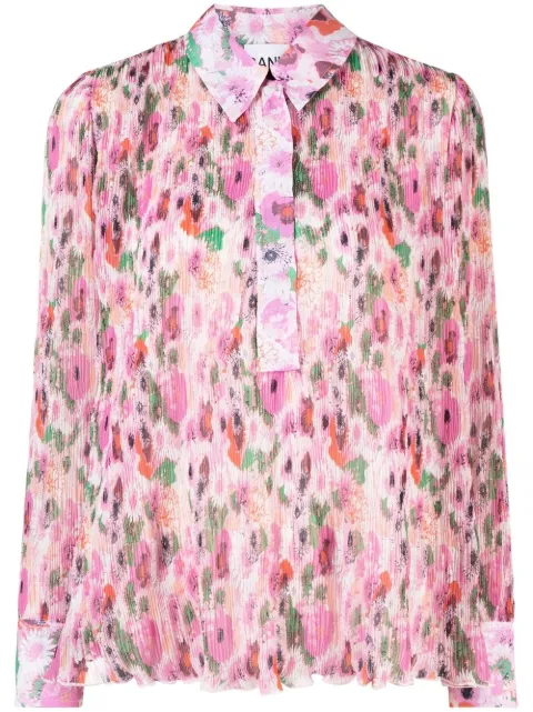 GANNI floral-print shirt