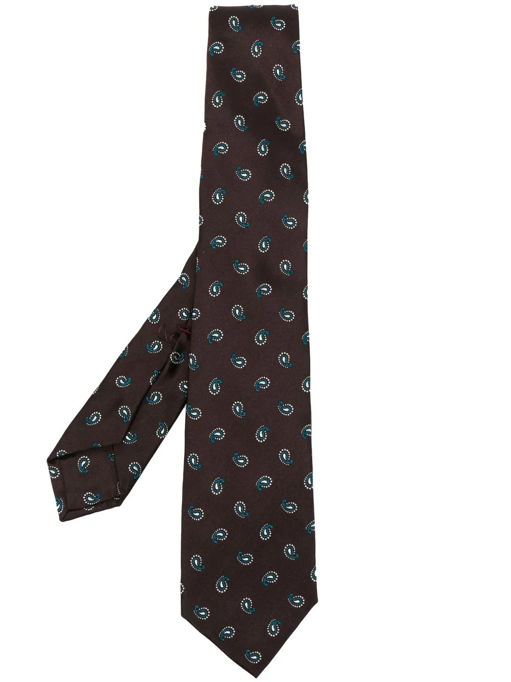 

Barba paisley-print silk tie - Brown