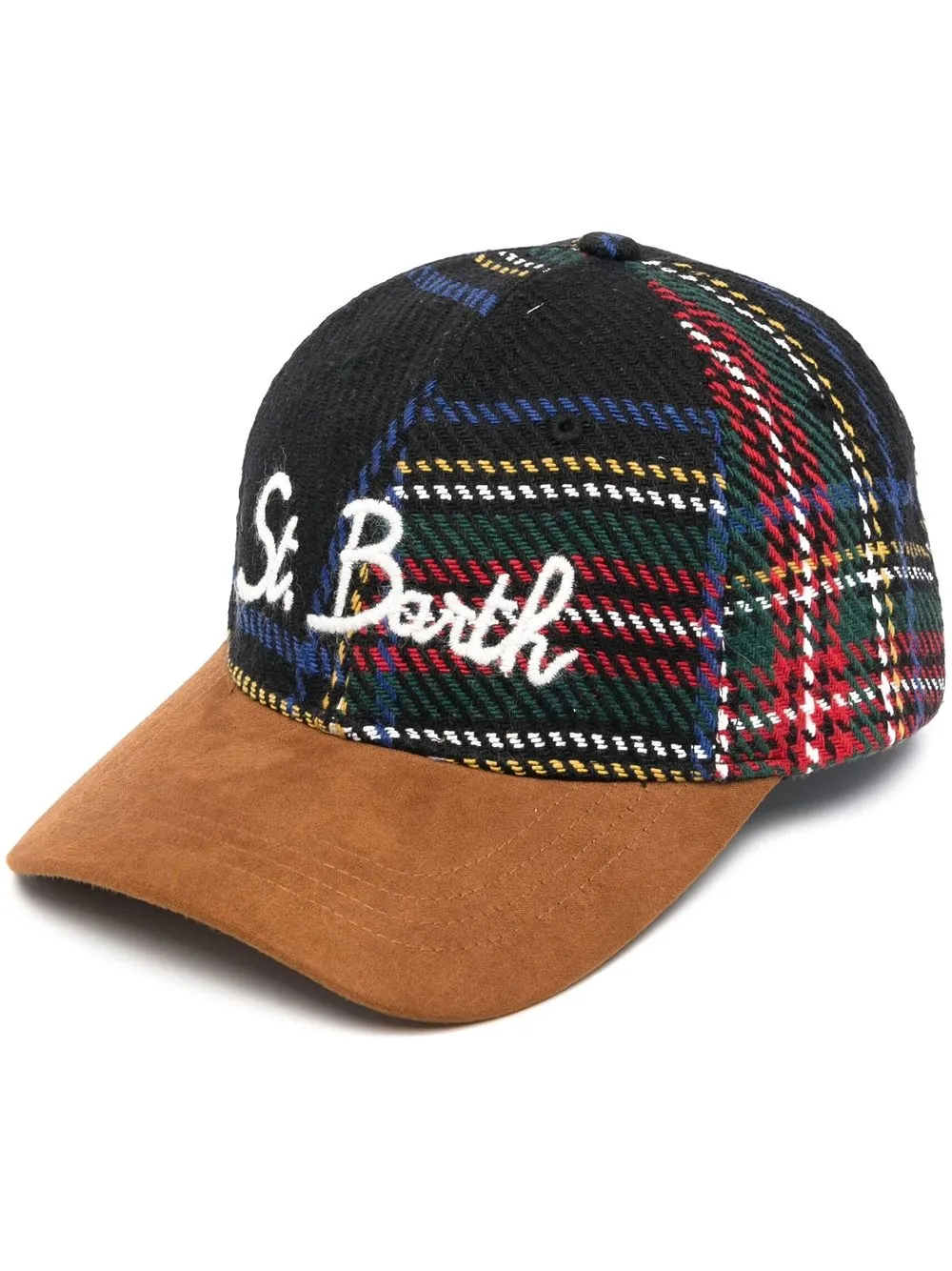 

MC2 Saint Barth logo-embroidered tartan baseball cap - Brown