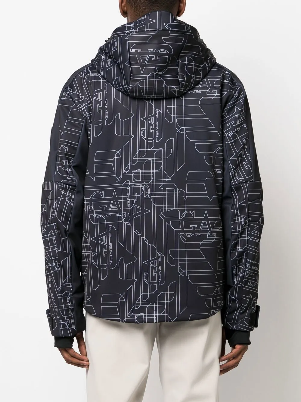 EA7 EMPORIO ARMANI LOGO印花连帽夹克