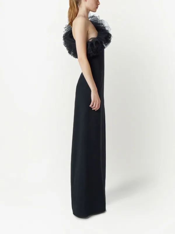 Giambattista Valli Ruffled one-shoulder Gown - Farfetch