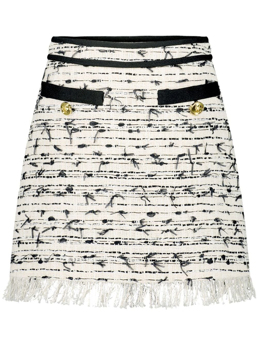 Giambattista Valli tweed A-line skirt - White