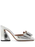 Giambattista Valli Pop-Bow 100mm mules - Silver