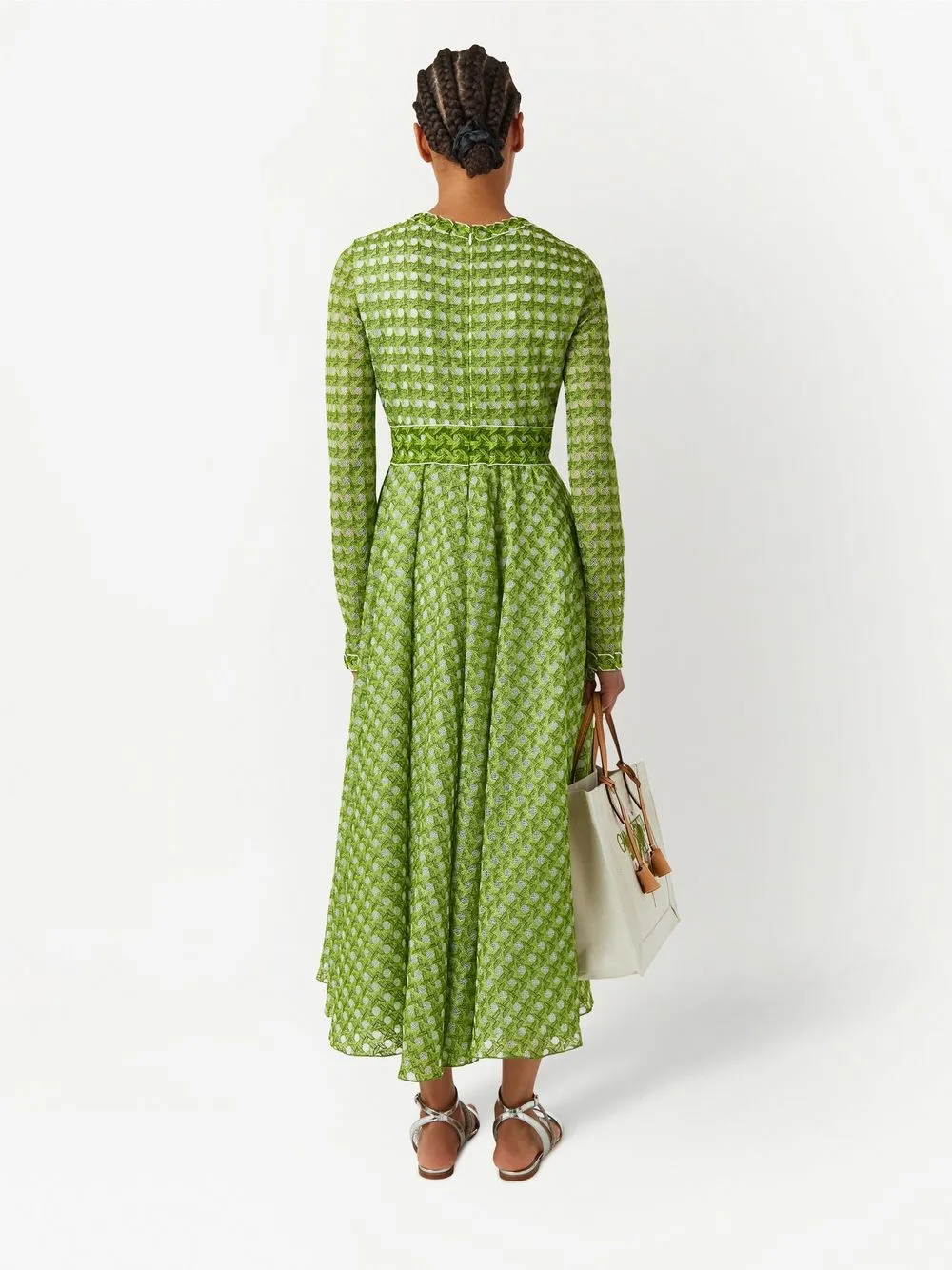Giambattista Valli long-sleeve Macramé Dress | Green | FARFETCH