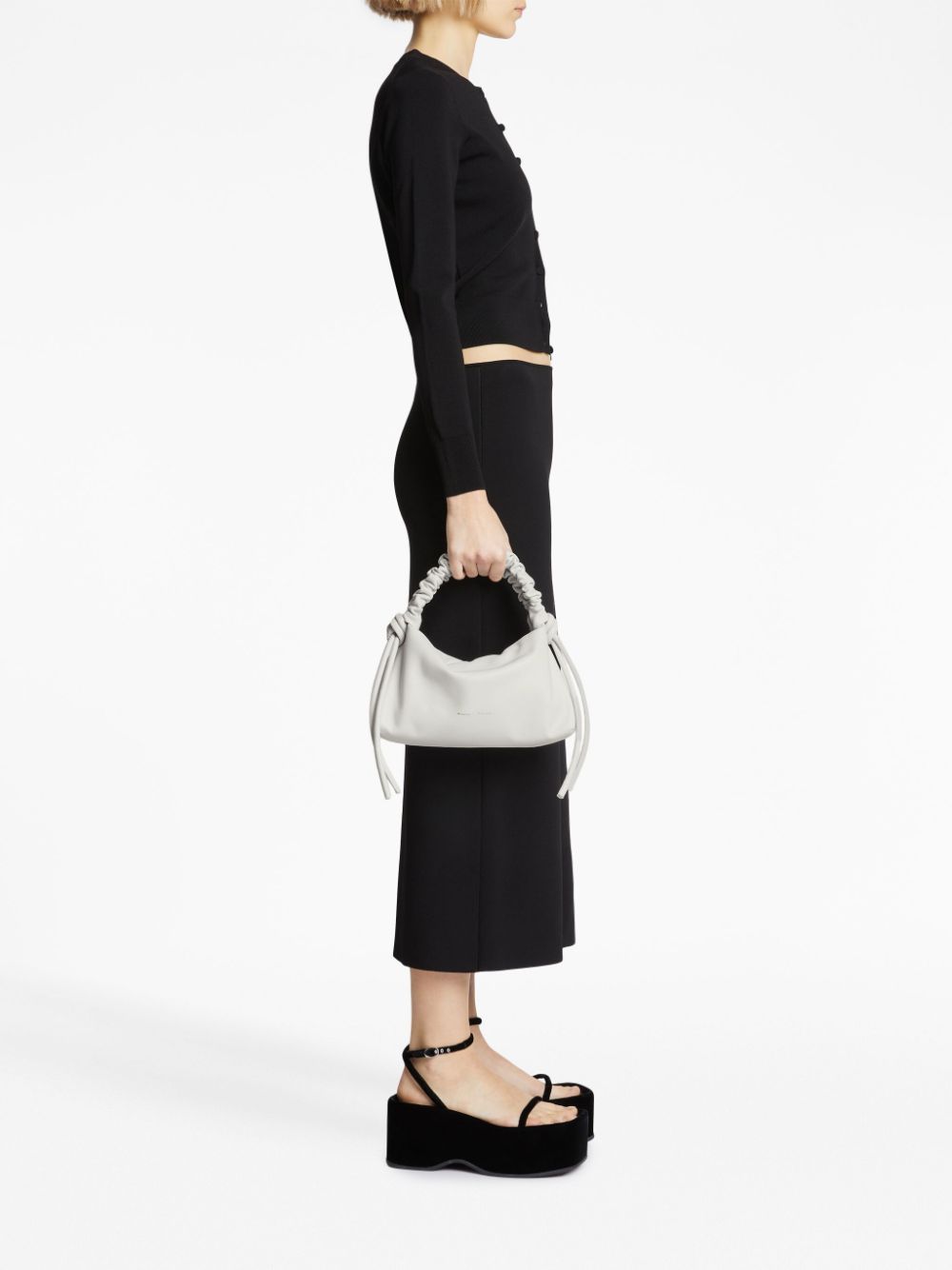 Shop Proenza Schouler Small Ruched Handle Bag In White