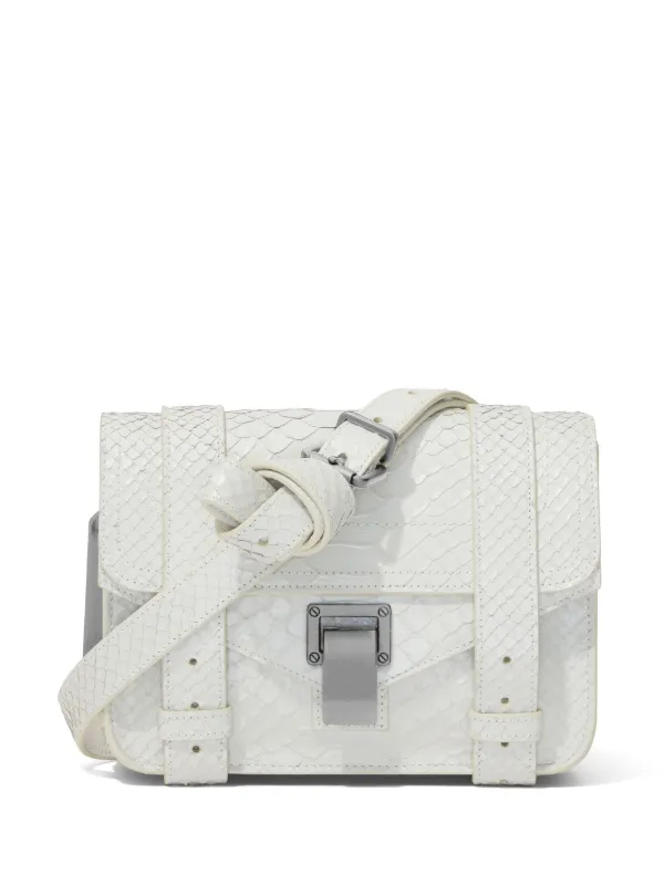 Proenza Schouler Mini Carved Python PS1 Crossbody Bag White FARFETCH CA