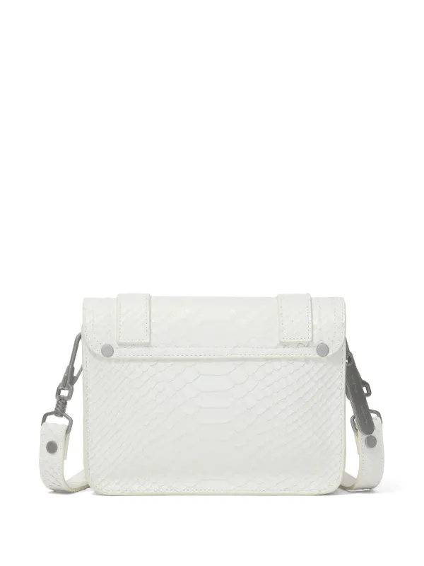 Proenza Schouler mini Carved Python PS1 crossbody bag women CALFSKIN Cotton Polyester One Size White