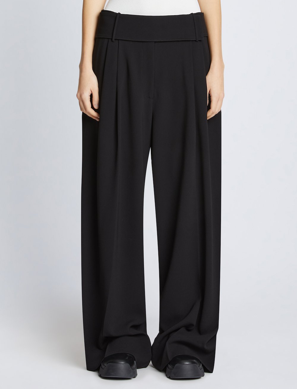 Matte Viscose Crepe Pants