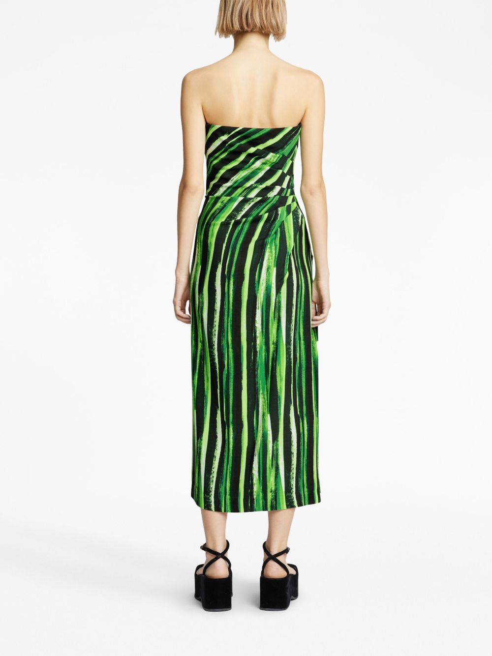 Buy affordable products Proenza Schouler graphic-print strapless midi dress Women