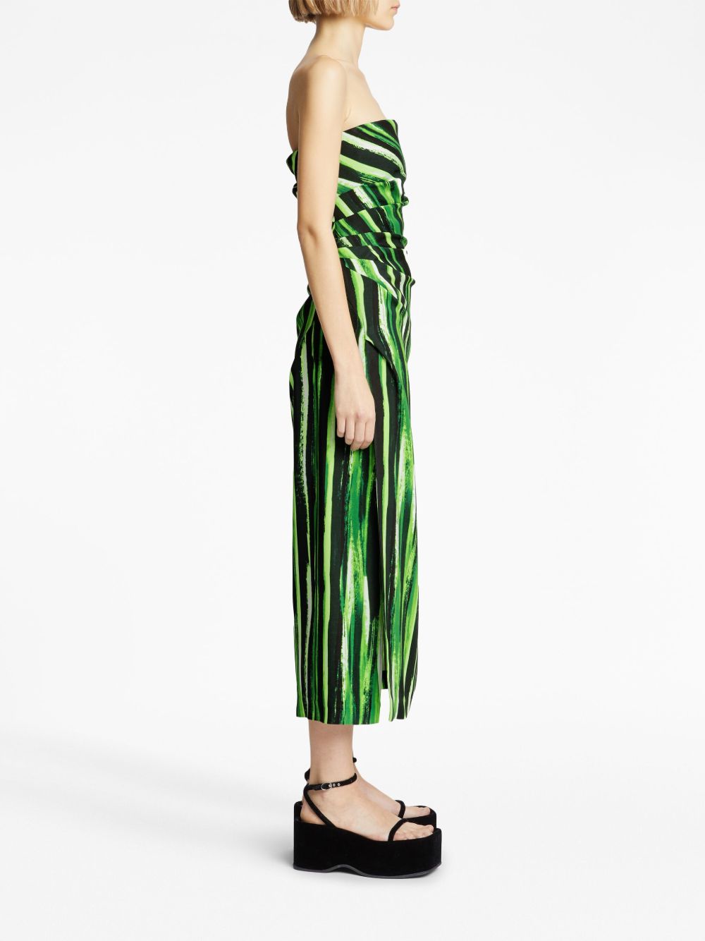 Buy affordable products Proenza Schouler graphic-print strapless midi dress Women