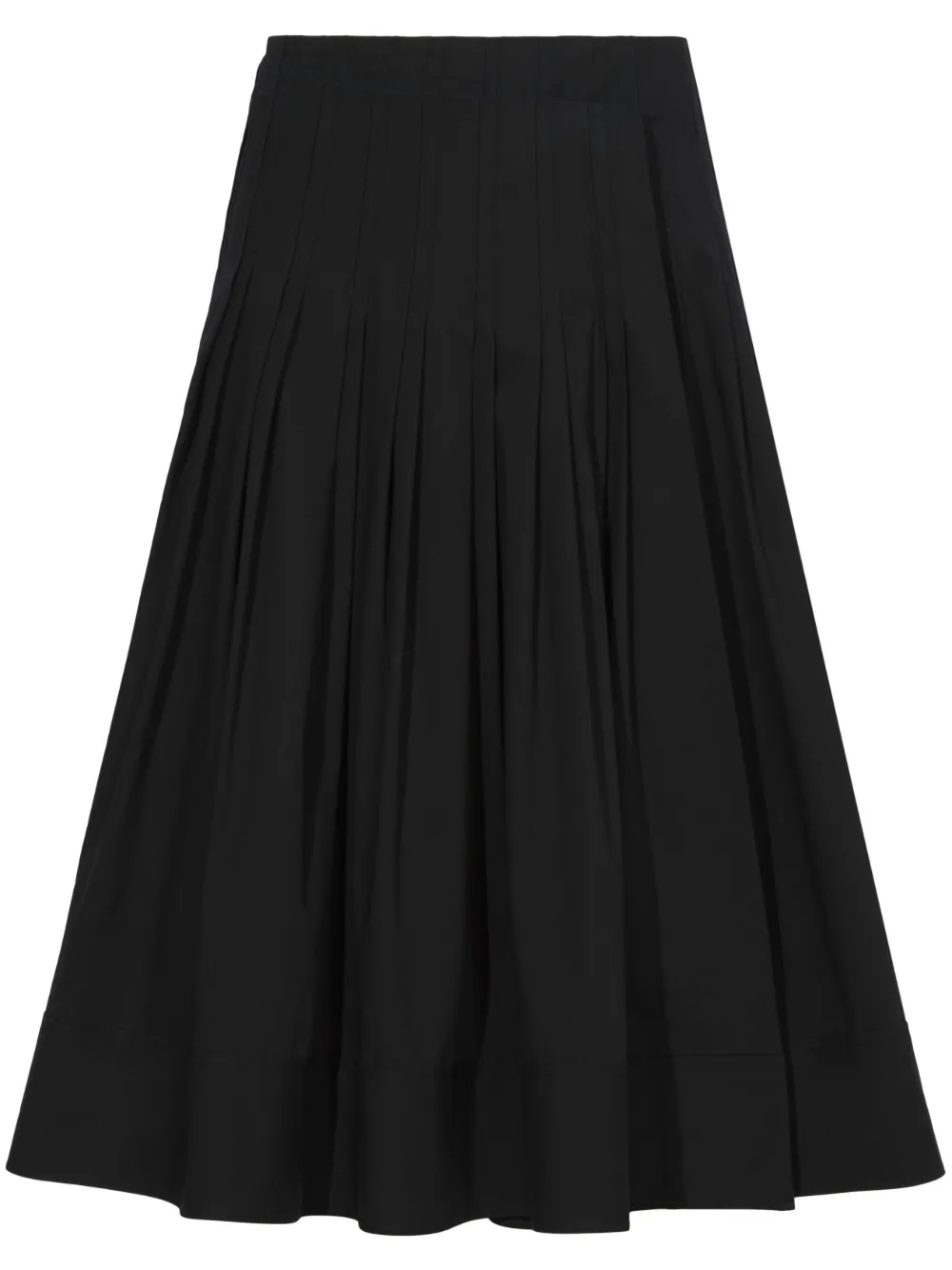 PROENZA SCHOULER WRAP COTTON PLEATED SKIRT