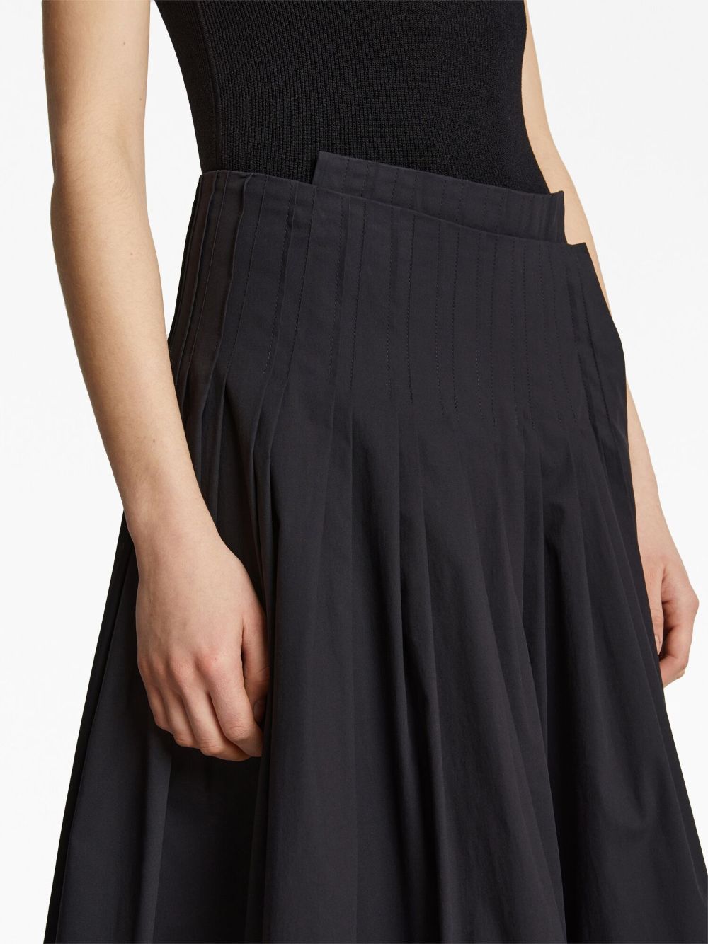 Proenza Schouler Wrap Cotton Pleated Skirt - Farfetch