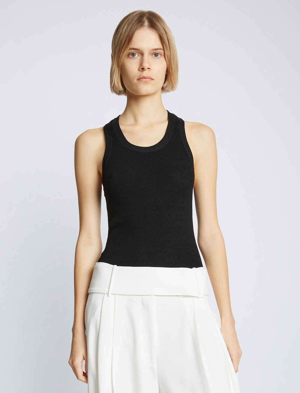 Matte Viscose Rib Knit Tank