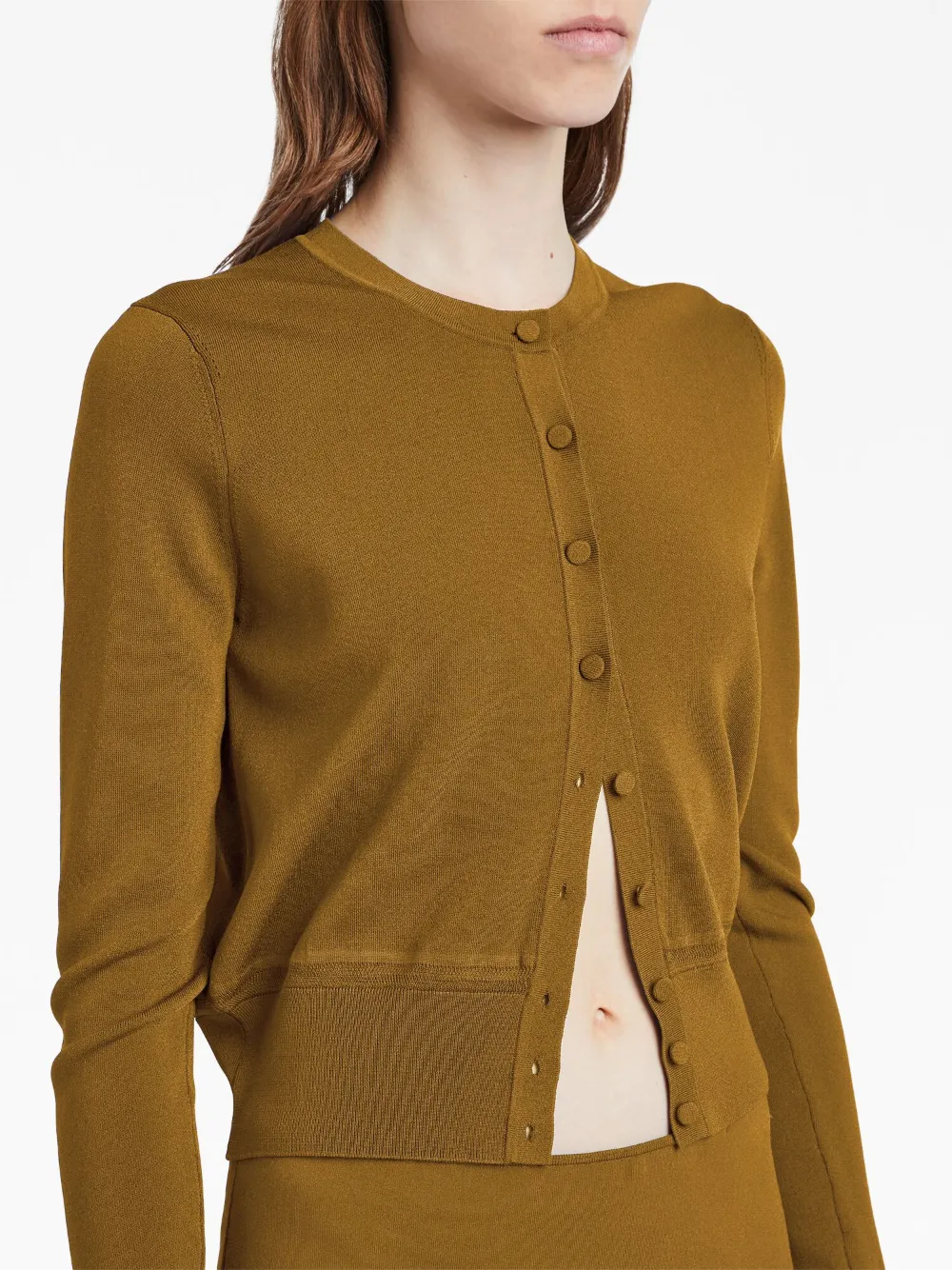 PROENZA SCHOULER ROUND-NECK BUTTON-UP CARDIGAN