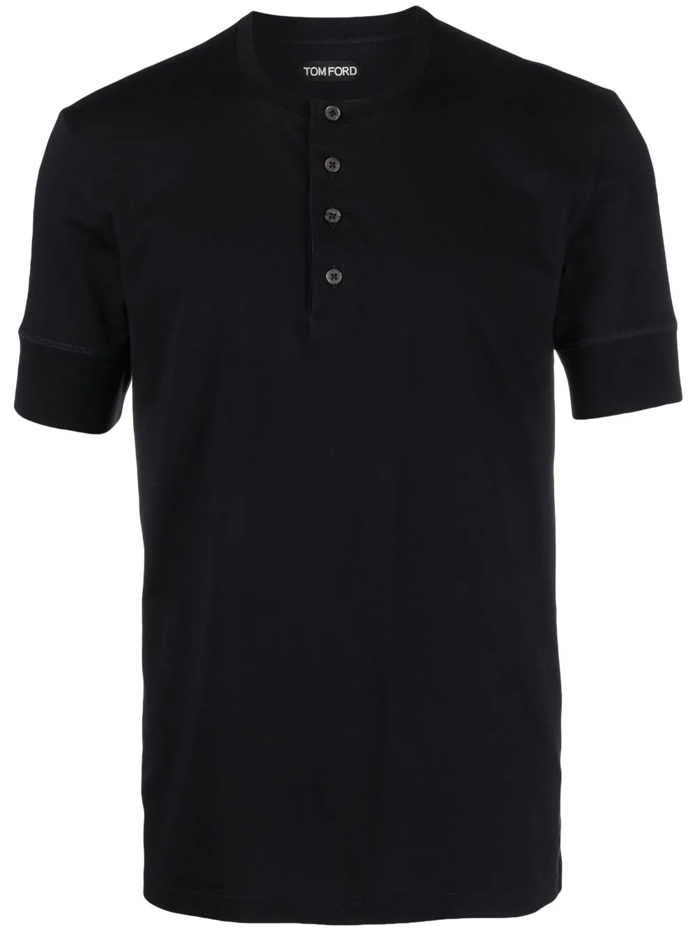 

TOM FORD front button placket T-shirt - Blue