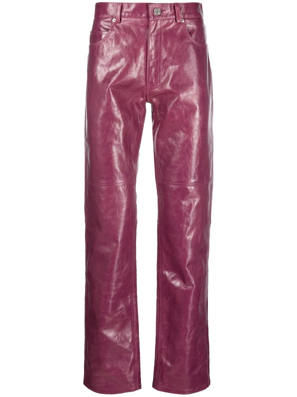 

Martine Rose lace-up leather trousers - Purple