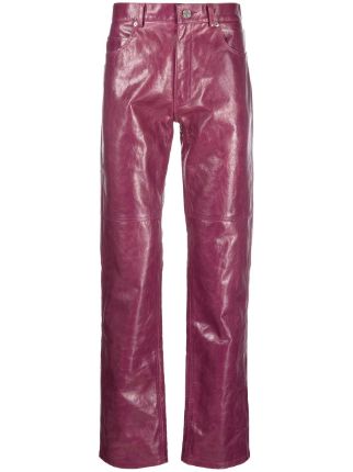 Martine Rose lace-up Leather Trousers - Farfetch