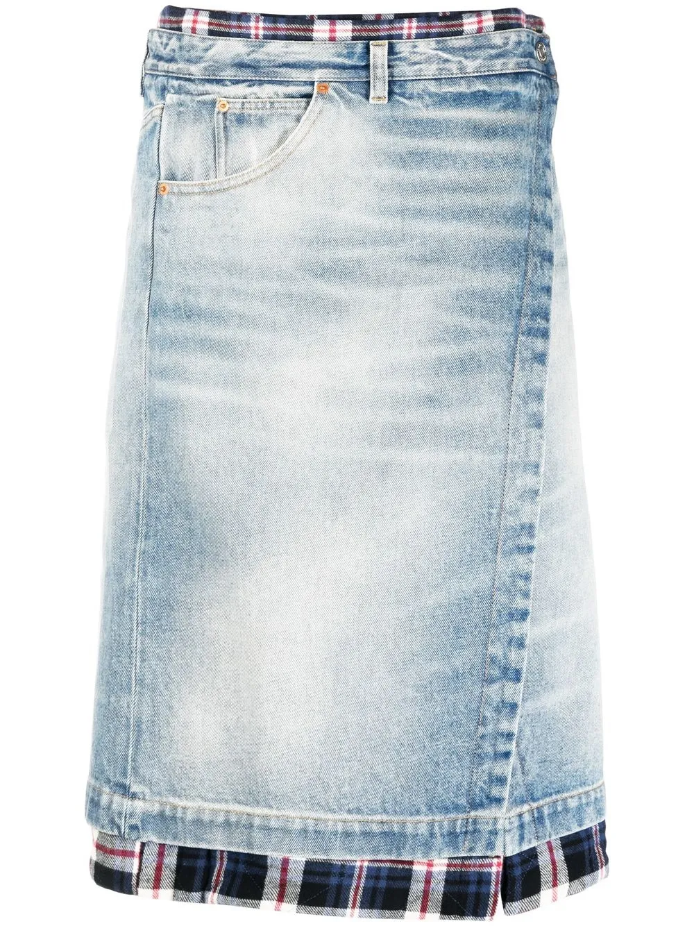 

Martine Rose wraparound denim skirt - Blue