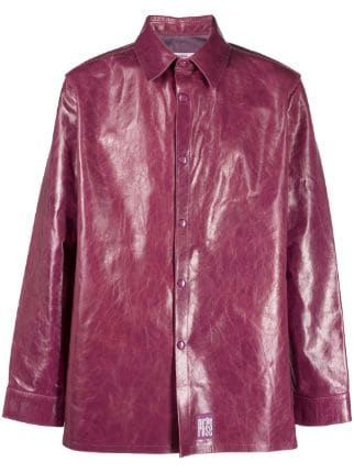 Martine Rose Pebbled Leather Jacket - Farfetch