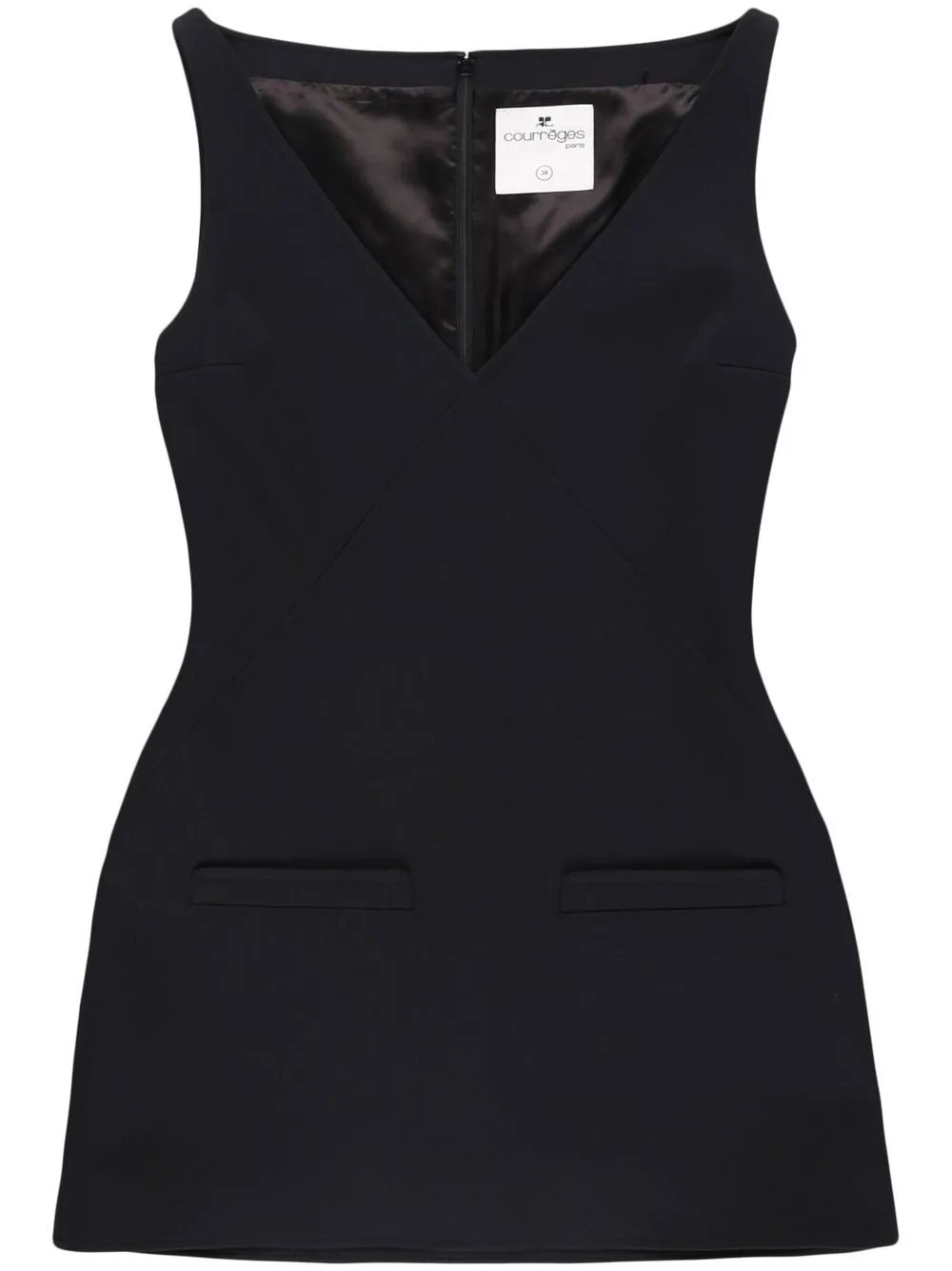 

Courrèges V-neck mini dress - Black