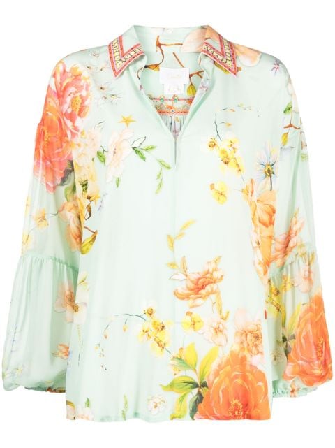 Camilla Vintage Collar floral-print blouse