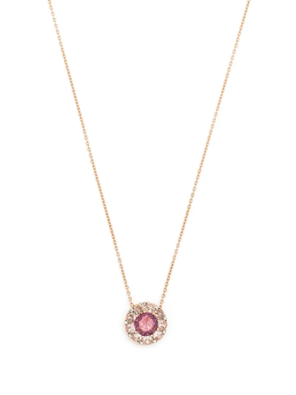 

Selim Mouzannar 18kt rose gold sapphire and diamond necklace