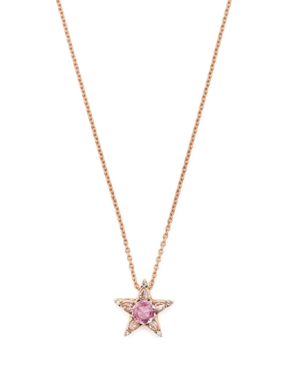 

Selim Mouzannar 18kt rose gold Istanbul sapphire and diamond necklace