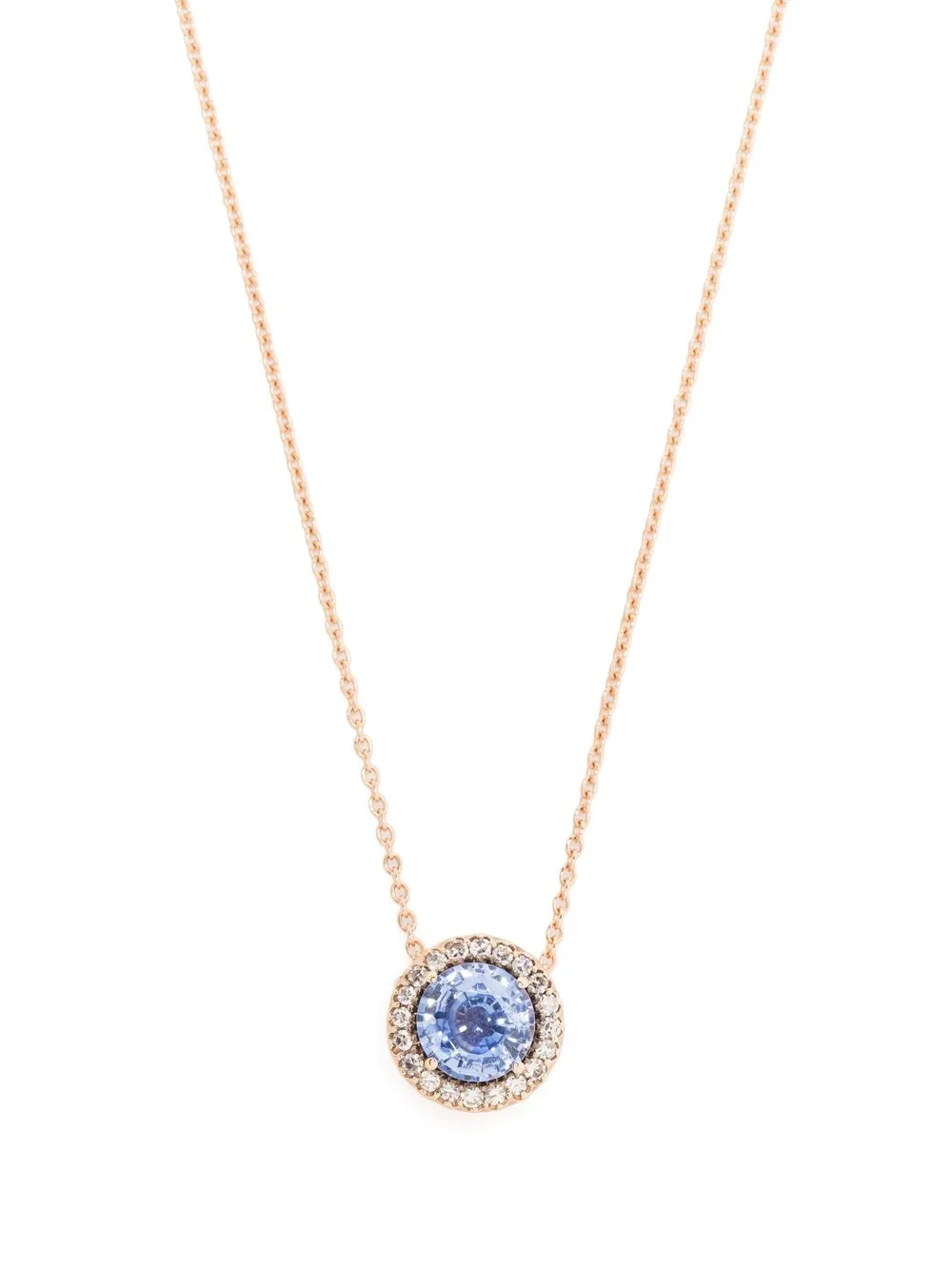 

Selim Mouzannar 18kt rose gold diamond and sapphire necklace
