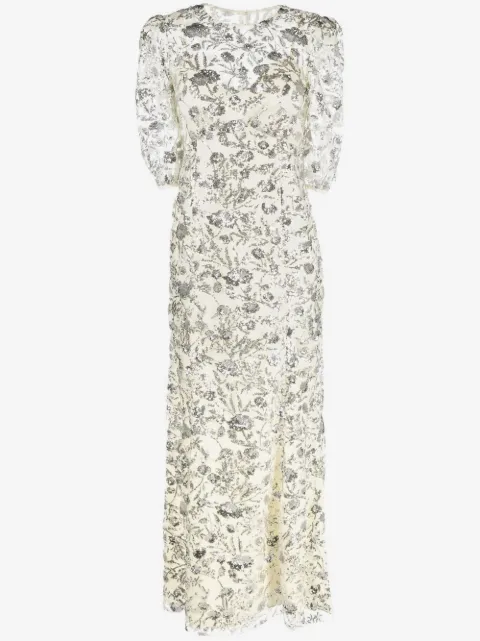 Self-Portrait sequin-embellished maxi dress