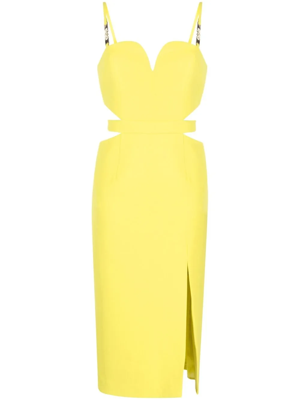 

Rebecca Vallance cut-out detail midi dress - Yellow