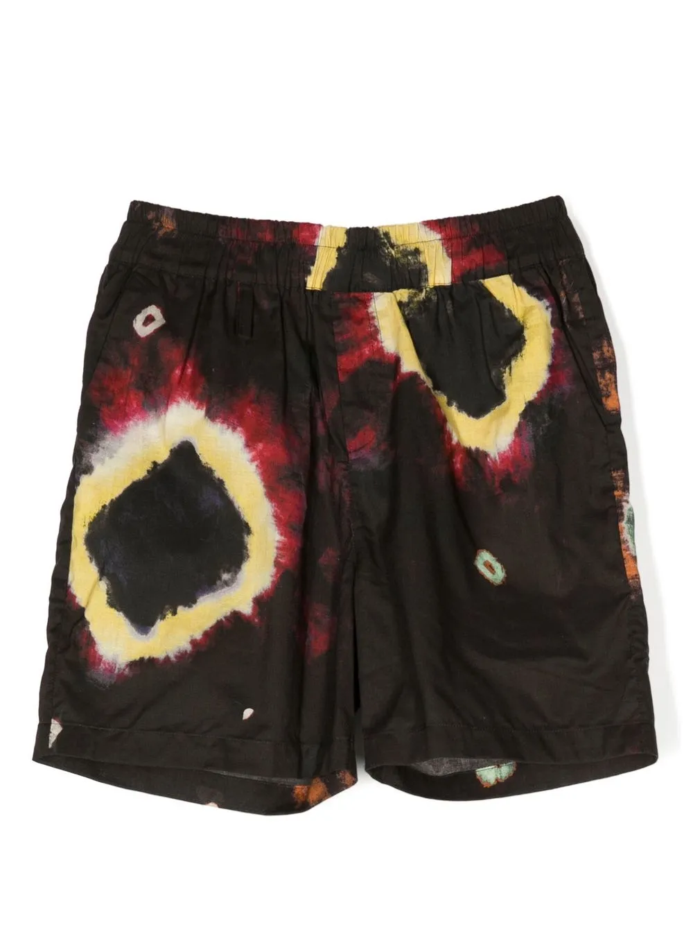 By Walid Kids' Tie-dye Print Shorts In Black