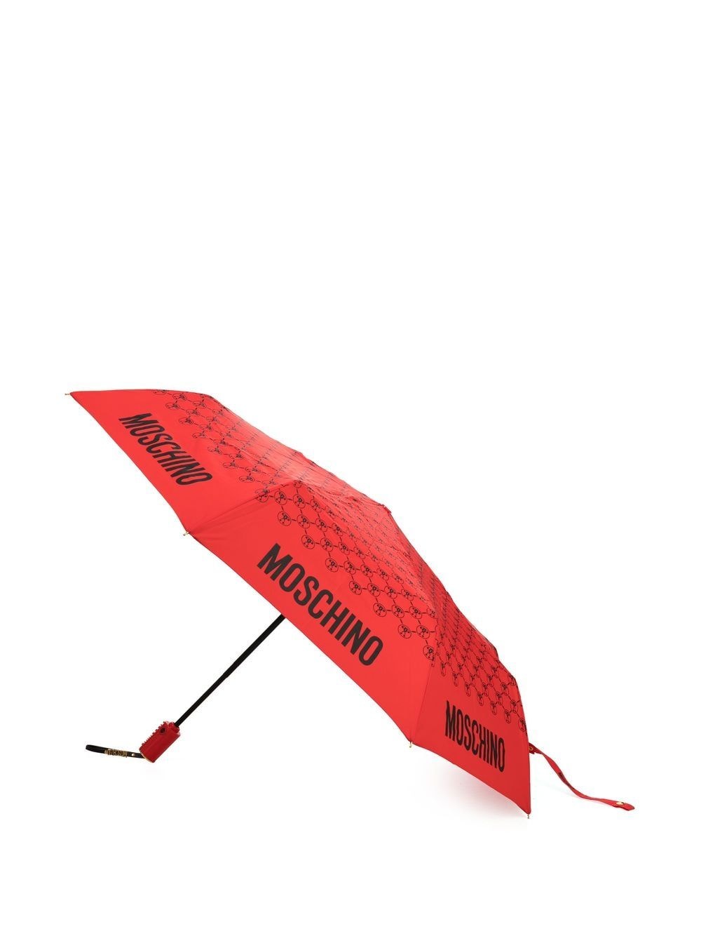 Shop Moschino Monogram-print Umbrella In Red