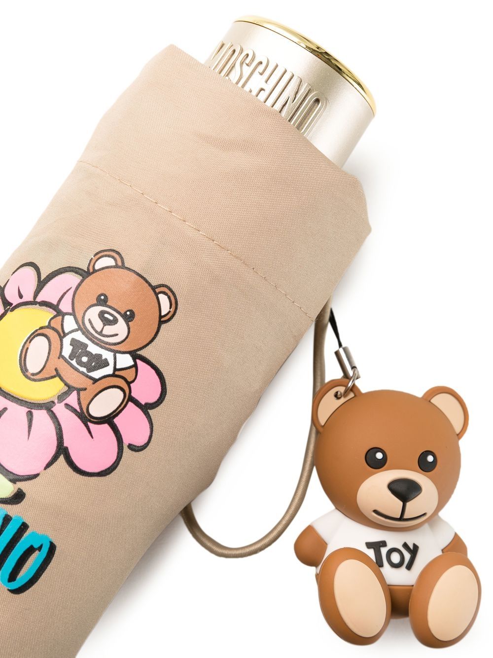 Moschino Paraplu met teddybeer print - Beige