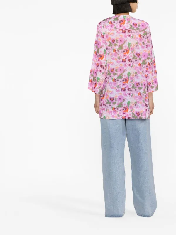 GANNI floral-print Tunic - Farfetch