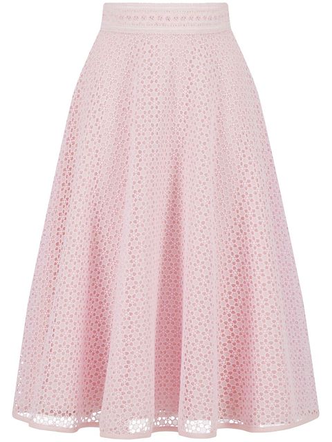 Giambattista Valli lace-embroidered A-line skirt