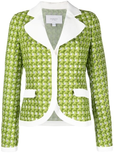 Giambattista Valli open-knit single-breasted blazer