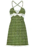 Giambattista Valli polka-dot bow-detail dress - Green