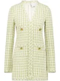 Giambattista Valli check-print tweed blazer dress - Green