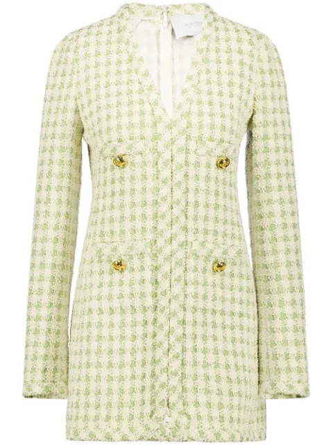 Giambattista Valli check-print tweed blazer dress