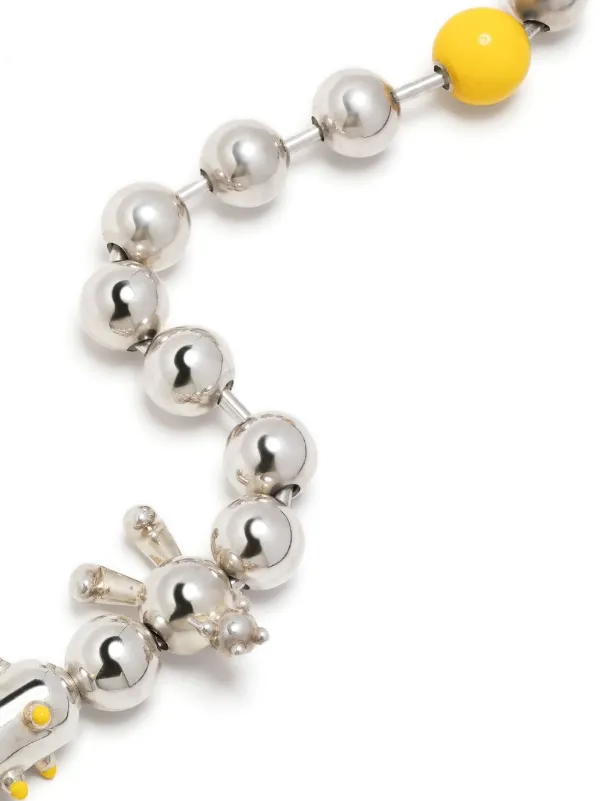 Natasha Zinko Bunny ball-chain Bracelet Silver FARFETCH OM