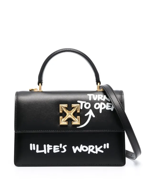 Off-White - Jitney leather shoulder bag Off-White