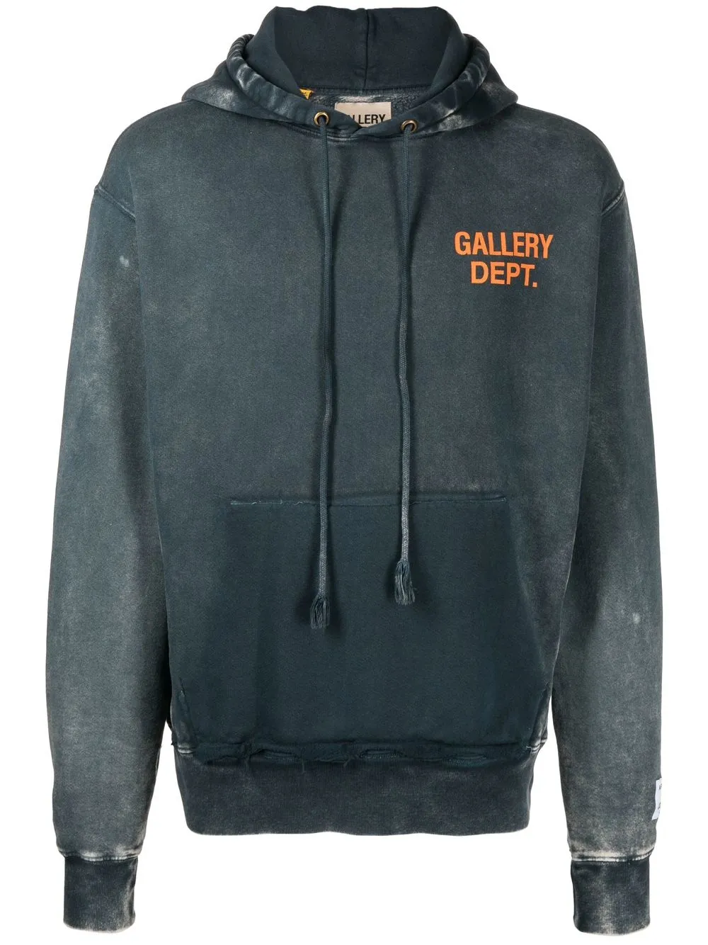

GALLERY DEPT. logo-print distressed hoodie - Blue
