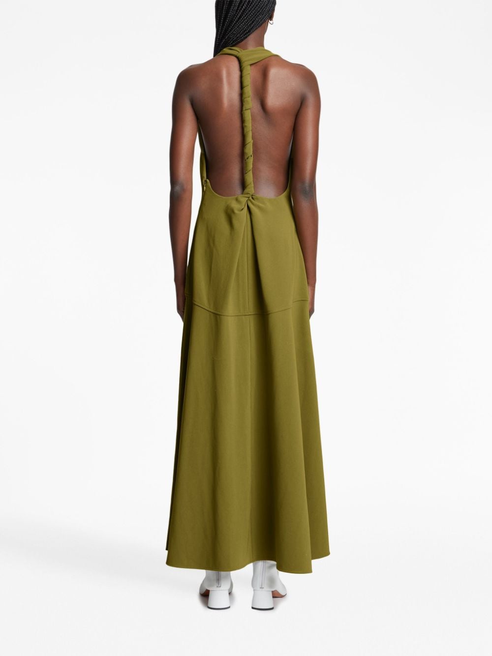 Proenza Schouler Matte Crepe Twist Back Dress Farfetch