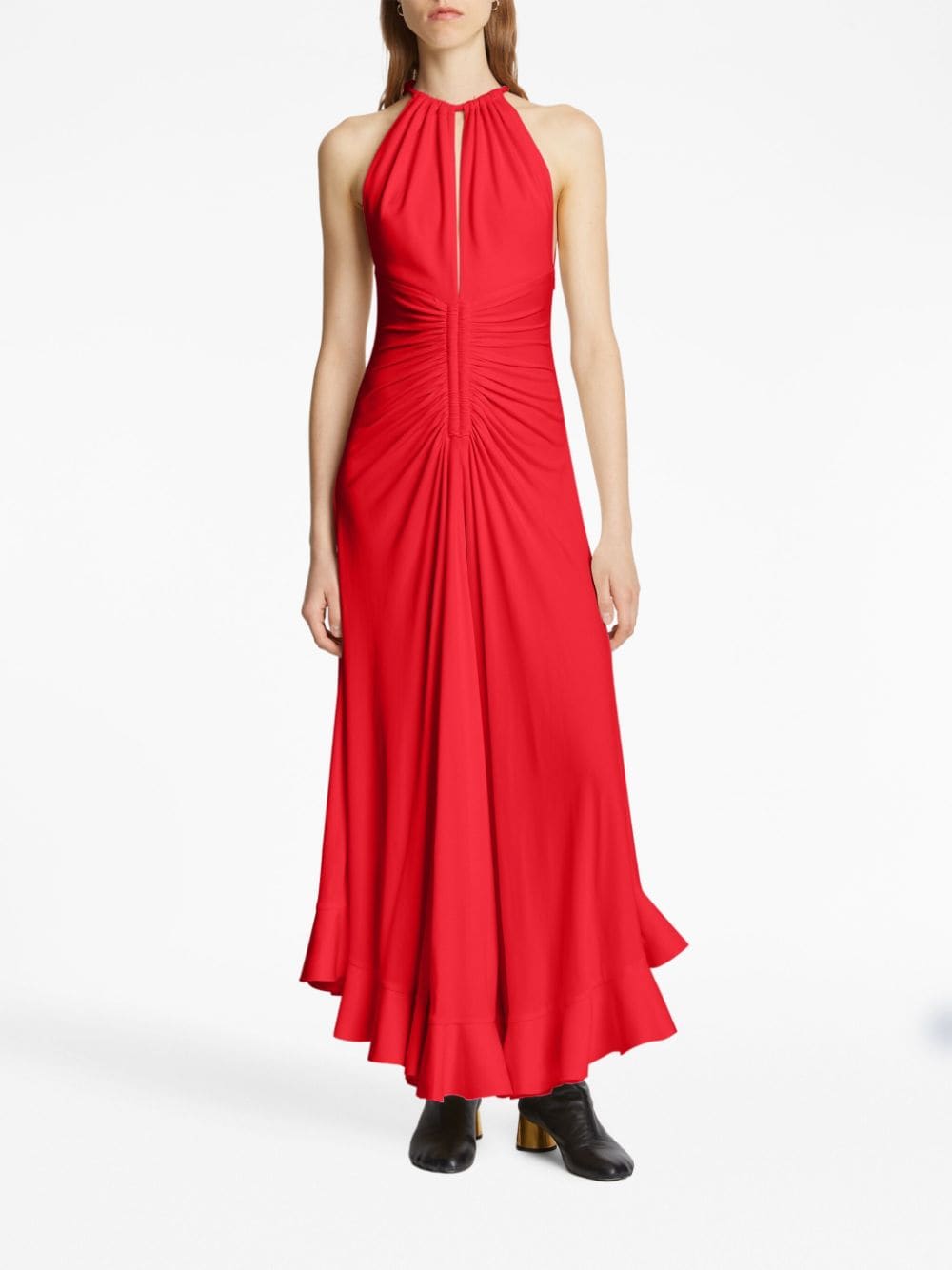 Shop Proenza Schouler Crepe Jersey Maxi Dress In Red